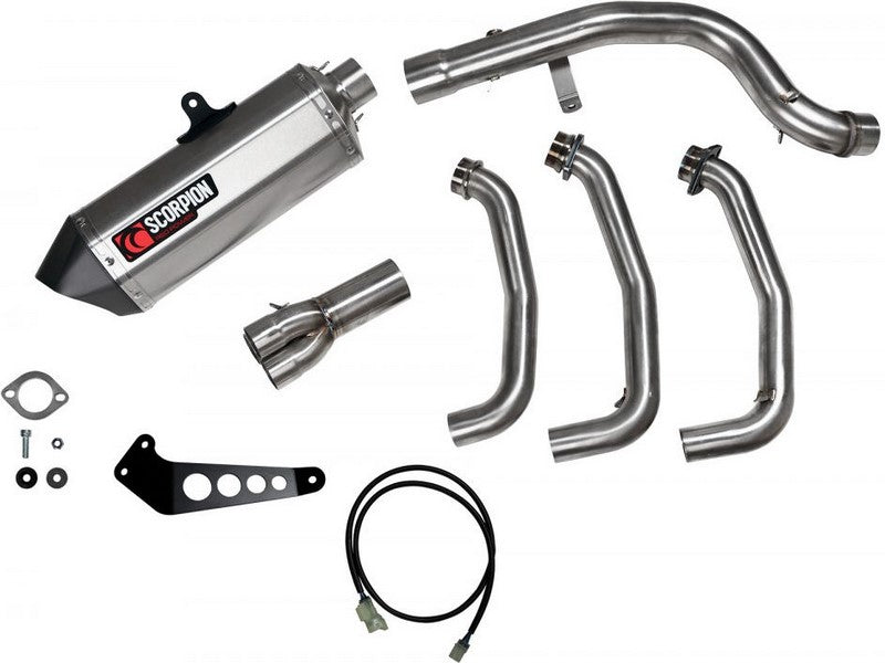 Scorpion Mufflers Serket Full System Brushed Stainless Steel Sleeve (NON EU HOMOLOGATED) | RYA116SYSSEO