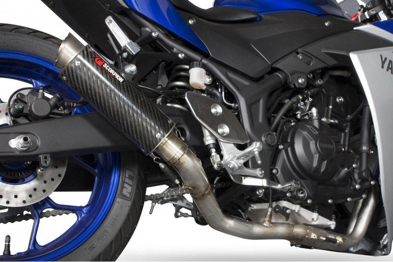 Scorpion Mufflers RP1-GP Full System Carbon Fibre Sleeve | YA1001SYSCEM