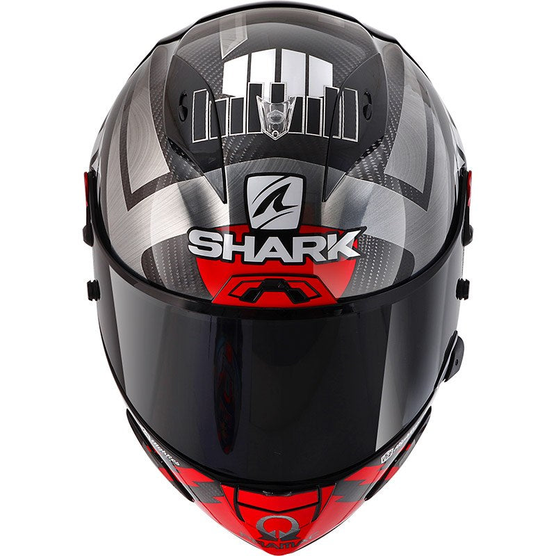 Shark Full Face Helmet Race-R Pro GP 06 Replica Zarco Winter Test Carbon Chrom Red | HE0480EDUR