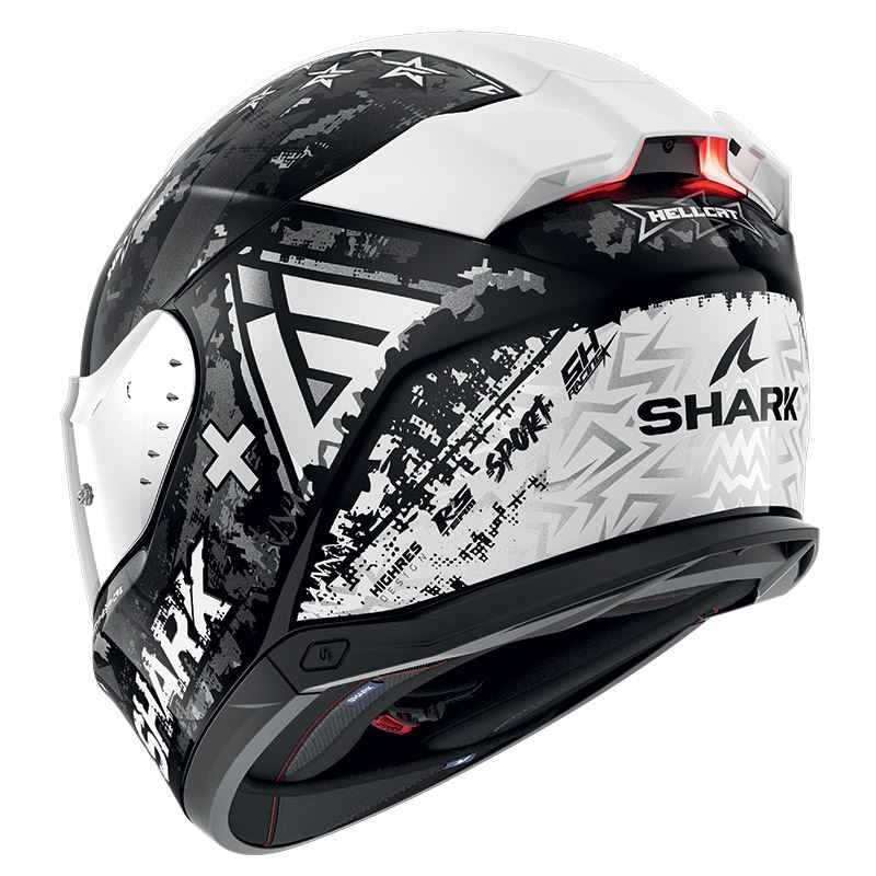 Shark Full Face Helmet Skwal I3 Hellcat Black Chrom Silver | HE0828EKUS