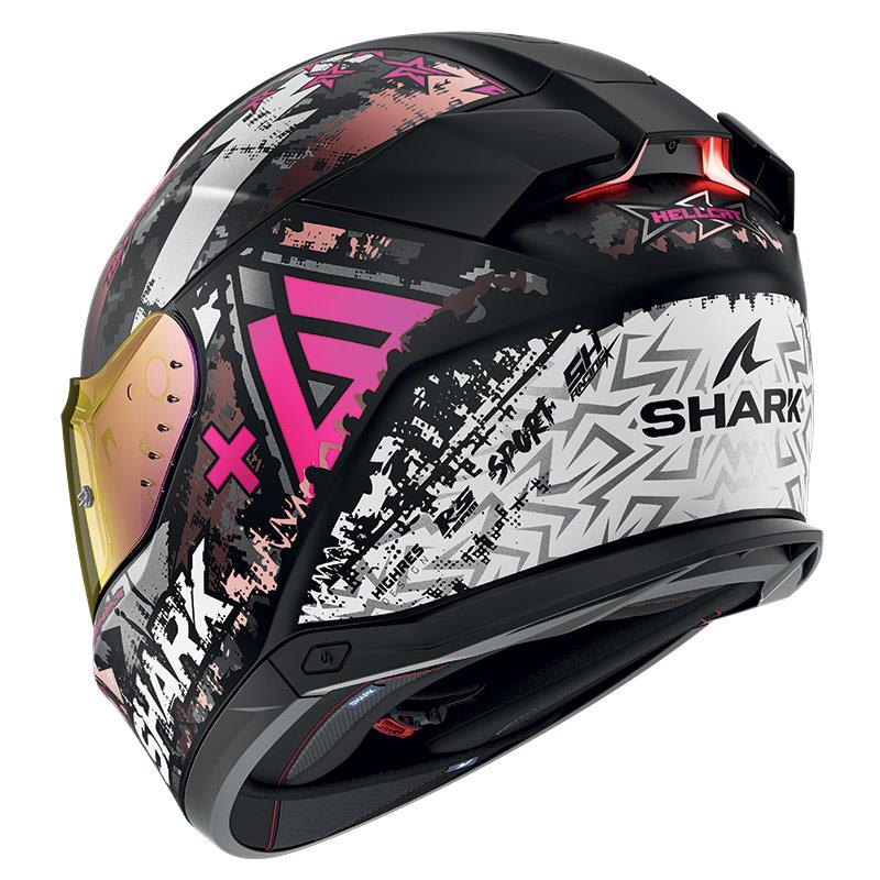 Shark Full Face Helmet Skwal I3 Hellcat Mat Black Chrom Purple | HE0829EKUV