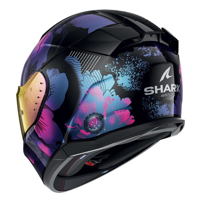 Shark Full Face Helmet D-Skwal 3 Mayfer Black Violet Glitter | HE0926EKVX