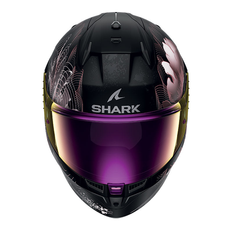 Shark Full Face Helmet D-Skwal 3 Mayfer Mat Black Violet Gold | HE0927EKVQ