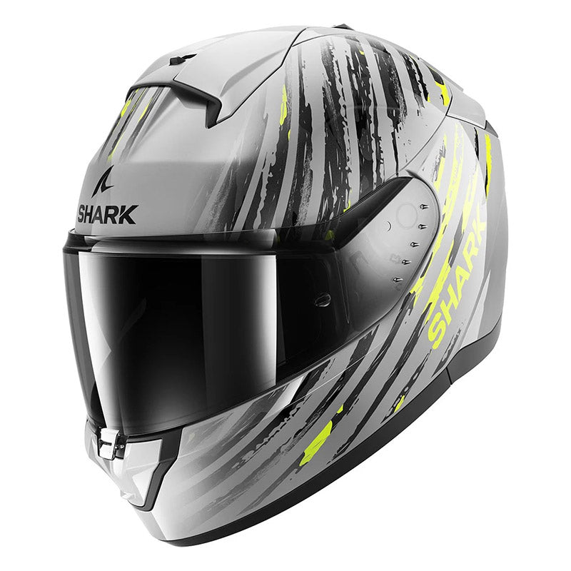Shark Full Face Helmet Ridill 2 Assya Silver Anthracite Yellow | HE1120ESAY