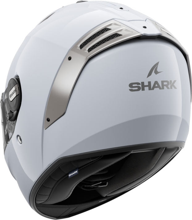 Shark Full Face Helmet SPARTAN RS BLANK, White Silver Glossy/W01 | HE8100W01