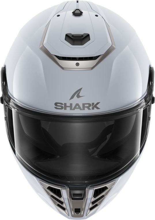 Shark Full Face Helmet SPARTAN RS BLANK, White Silver Glossy/W01 | HE8100W01