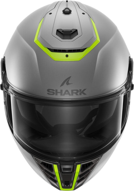 Shark Full Face Helmet SPARTAN RS BLANK Mat SP, Silver Yellow Silver/SYS | HE8105SYS