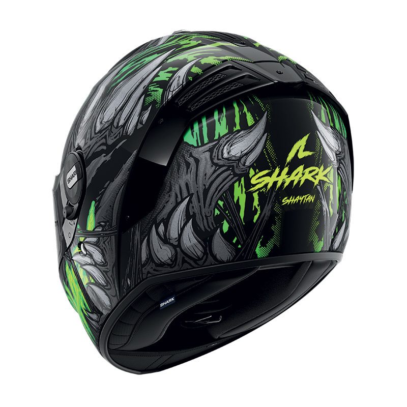 Shark Full Face Helmet Spartan RS Shaytan Black Green Anthracite | HE8114EKGA