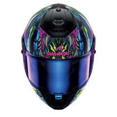 Shark Full Face Helmet Spartan RS Shaytan Black Green Violet | HE8114EKGV