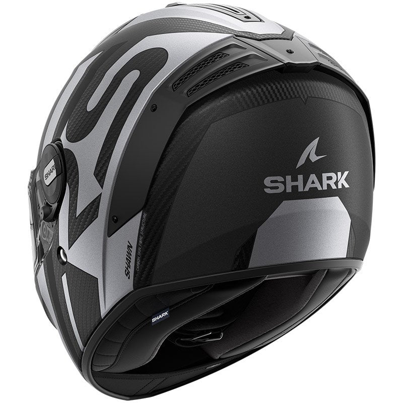 Shark Full Face Helmet Spartan RS Carbon Shawn Mat Carbon Black Silver | HE8156EDKS
