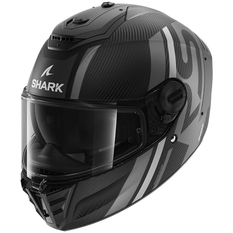 Shark Full Face Helmet Spartan RS Carbon Shawn Mat Carbon Silver Anthracite | HE8156EDSA