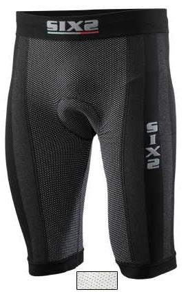 SIXS Biker shorts with butt-patch - carbon white