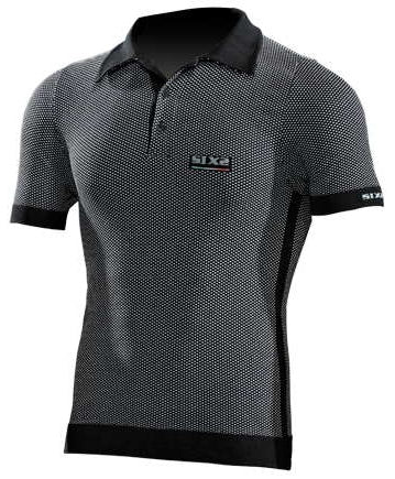 SIXS Short-Sleeved Polo Shirt - black