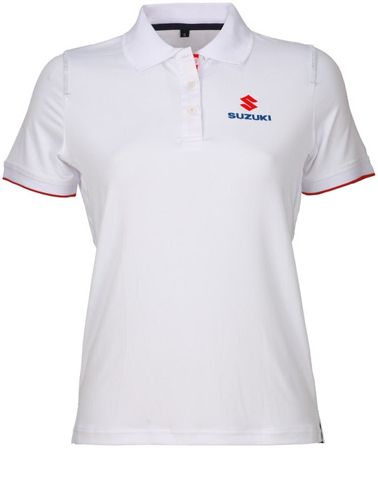 Suzuki Team white polo shirt ladies | 990F0-WTPL1