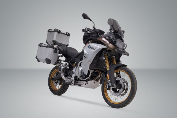 SW Motech Adventure set luggage. Silver. BMW F 850 GS Adv (20-). Inox racks. | ADV.07.897.75200/S