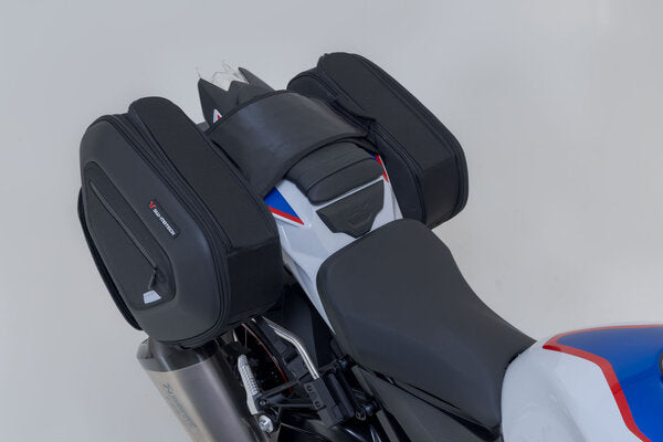 SW MOTECH PRO BLAZE H saddlebag set. Black. BMW S1000RR (12-14) / S1000R (13-20). | BC.HTA.07.740.35300