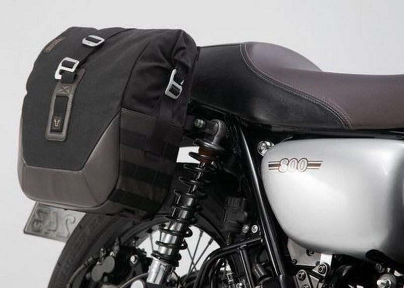 SW-MOTECH Legend Gear side bag system LC Black Edition Kawasaki W800 Street / Cafe (18-). | BC.HTA.08.933.20100