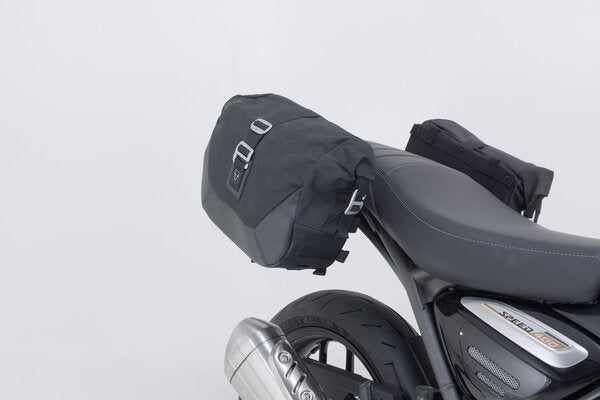 SW MOTECH Legend Gear side bag system LC - Black Edition. Triumph Speed 400 / Scrambler 400 X (23-). | BC.HTA.11.616.20100