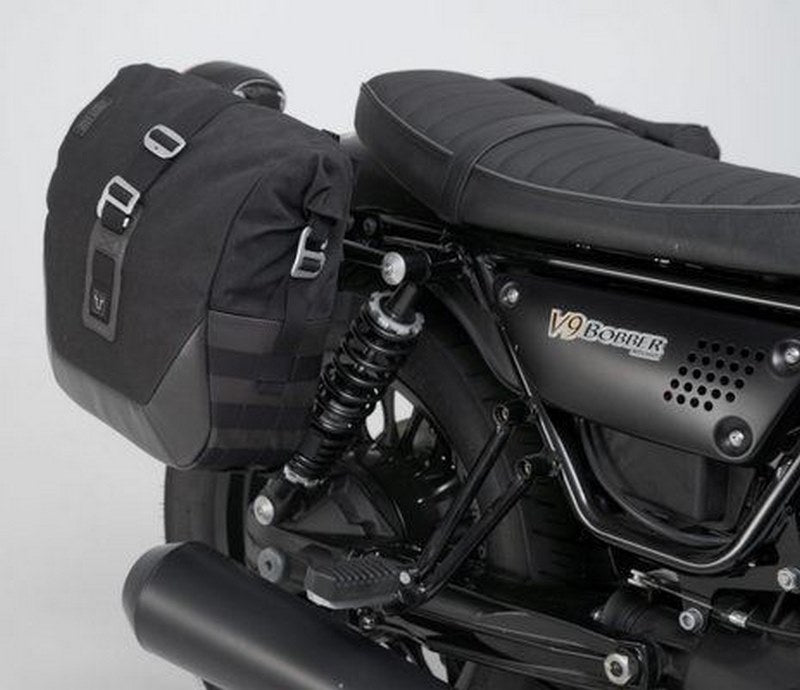 SW-MOTECH Legend Gear side bag system LC Black Edition Moto Guzzi V9 Roamer/Bobber (15-). | BC.HTA.17.797.20300