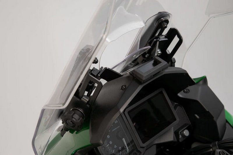 SW-MOTECH GPS mount for cockpit Black. Kawasaki Versys 1000 (18-). | GPS.08.922.10000/B