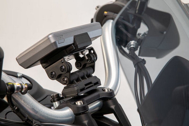 SW-MOTECH GPS mount for handlebar Black. Moto Guzzi V85 TT (19-). | GPS.17.646.10100/B