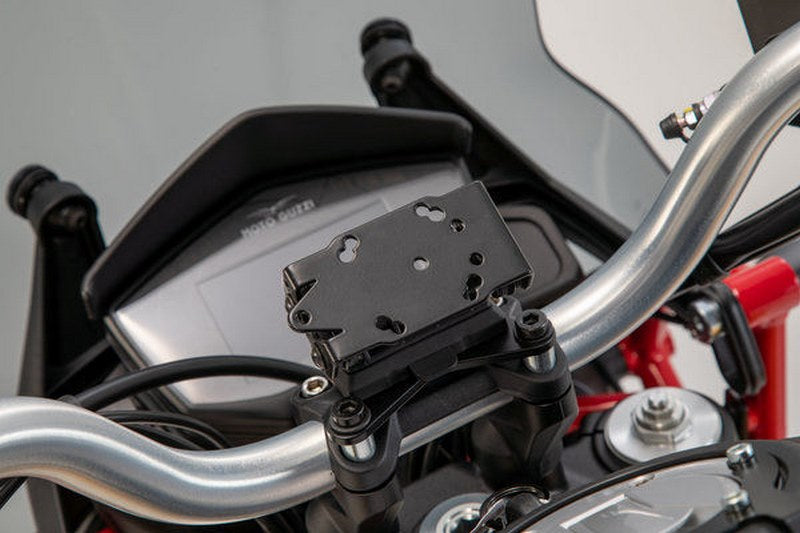 SW-MOTECH GPS mount for handlebar Black. Moto Guzzi V85 TT (19-). | GPS.17.646.10100/B