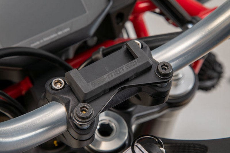SW-MOTECH GPS mount for handlebar Black. Moto Guzzi V85 TT (19-). | GPS.17.646.10100/B