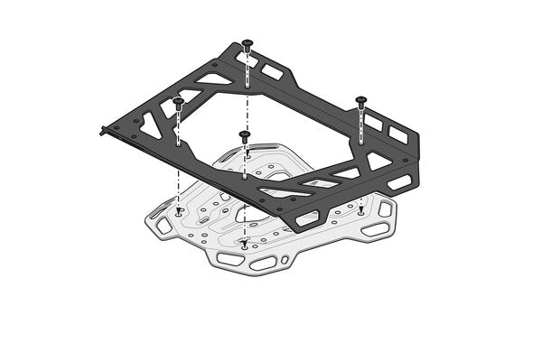 SW MOTECH ADVENTURE-RACK. Black. R 1300 GS/Adv (23-). BMW Topcase mount. | GPT.07.975.19100/B