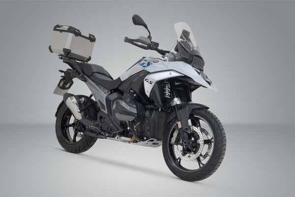 SW MOTECH TRAX ADV top case system. Silver. BMW R 1300 GS (23-). BMW top case holder. | GPT.07.975.70100/S