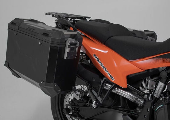 SW Motech TRAX ADV aluminium case system. Black. 45/37 l. 790 Adv/R, 890 Adv/R, 890 SM T. | KFT.04.521.70001/B