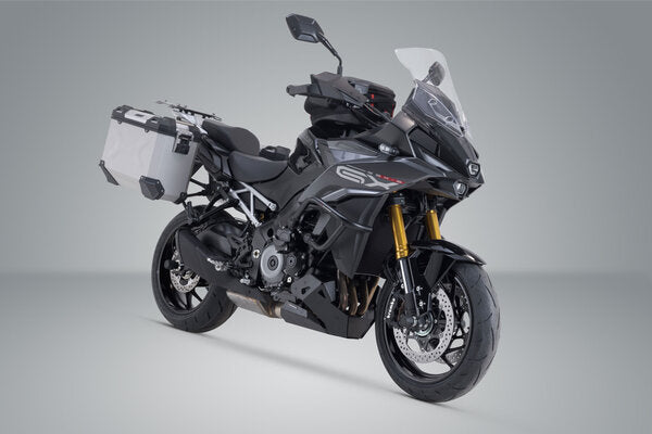 SW MOTECH TRAX ADV aluminium case system. Silver. 37/37 l. Suzuki GSX-S1000GX (23-). | KFT.05.601.70000/S