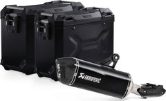 SW MOTECH TRAX ADV aluminum case system + Akrapovic | KFT.07.664.72000/B