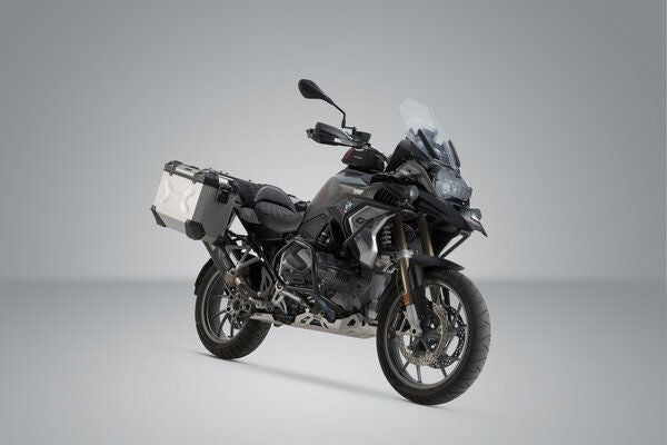 SW MOTECH TRAX ADV aluminum case system + Akrapovic | KFT.07.664.72000/S