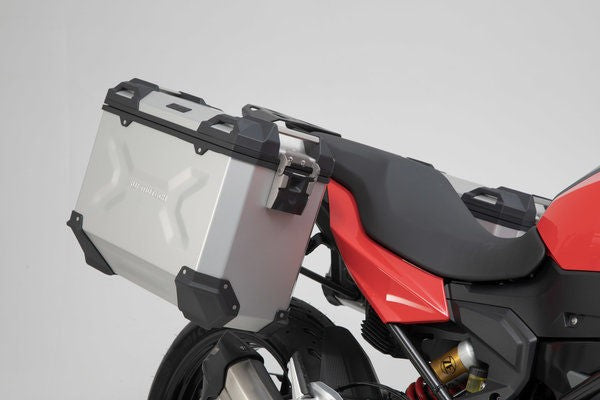 SW-Motech TRAX ADV aluminum case system. Silver. 37/37 l. BMW F 900 R / XR (19-). | KFT.07.949.70000/S