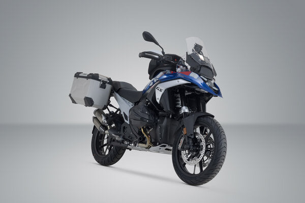SW MOTECH TRAX ADV aluminium case system. Silver. 45/45 l. BMW R 1300 GS (23-). | KFT.07.975.70101/S