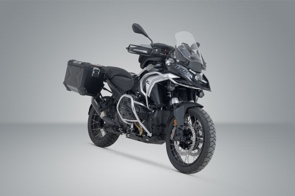 SW MOTECH TRAX ADV aluminium case system + Akrapovic. Black. 45/45 l. BMW R 1300 GS (23-). | KFT.07.975.72001/B