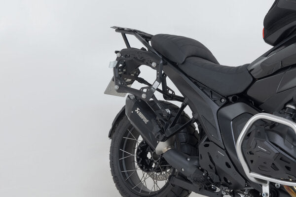 SW MOTECH TRAX ADV aluminium case system + Akrapovic. Black. 45/45 l. BMW R 1300 GS (23-). | KFT.07.975.72001/B