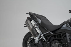 SW Motech TRAX ADV aluminum case system + Akrapovic. Silver. 45/37 l. Triumph Tiger 900 (19-23). | KFT.11.953.72002/S
