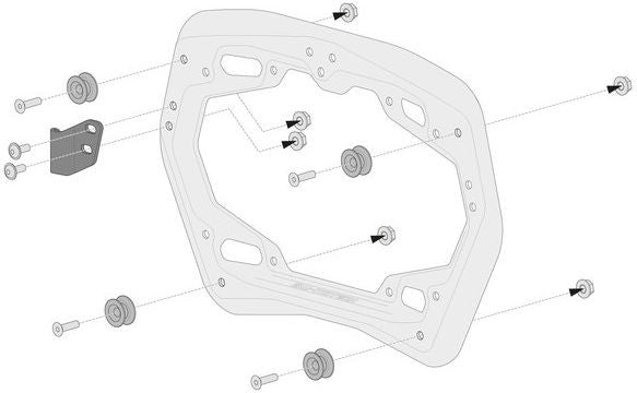 SW-Motech TRAX ADV aluminum case system. Silver. 45/45 l. Multistrada 1200/1260/950 (15). | KFT.22.114.70102/S