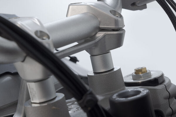 SW Motech Bar riser. Silver. Ducati DesertX (22-). | LEH.22.039.10100/S