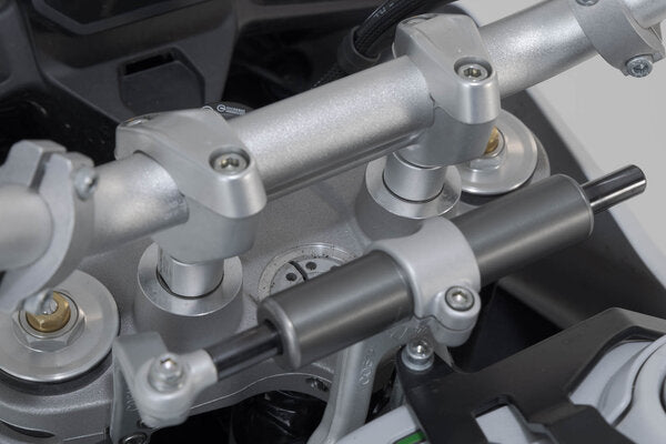 SW Motech Bar riser. Silver. Ducati DesertX (22-). | LEH.22.039.10100/S