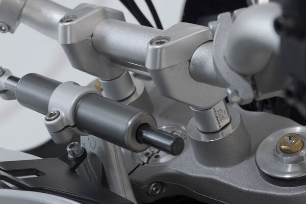 SW Motech Bar riser. Silver. Ducati DesertX (22-). | LEH.22.039.10100/S