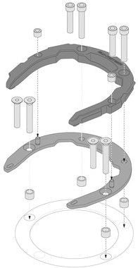 SW-Motech PRO tank ring. Black. BMW models. For tank with six screws. | TRT.00.787.12000/B