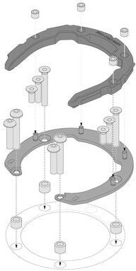 SW-Motech PRO tank ring. Black. Suzuki models. For tank with five screws. | TRT.00.787.12500/B