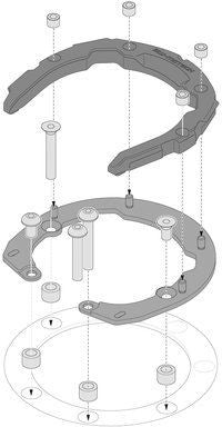 SW-Motech PRO tank ring. Black. KTM 990 SD / 390, 790 Adv. 6 screws. | TRT.00.787.17000/B