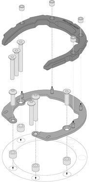 SW-Motech PRO tank ring. Black. Moto Guzzi. For tank with six screws. | TRT.00.787.18000/B
