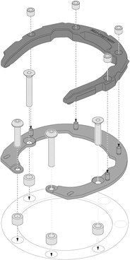 SW-Motech PRO tank ring. Black. Benelli / Cagiva. For tank with six screws. | TRT.00.787.19000/B
