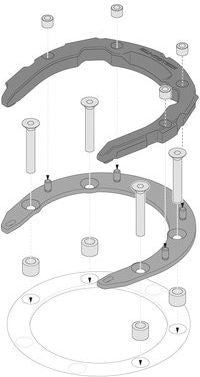 SW-Motech PRO tank ring. Black. KTM Duke 390 (13-16). | TRT.00.787.21000/B
