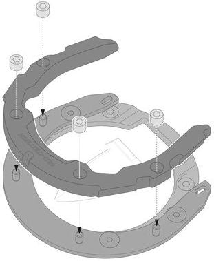 SW-Motech PRO tank ring. Black. Italo models. For tank without screws. | TRT.00.787.30000/B