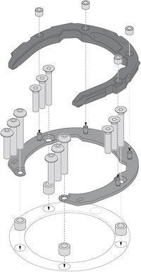 SW-Motech PRO Tankring. Black. Yamaha MT-09 tracer (14-18). | TRT.00.787.30800/B